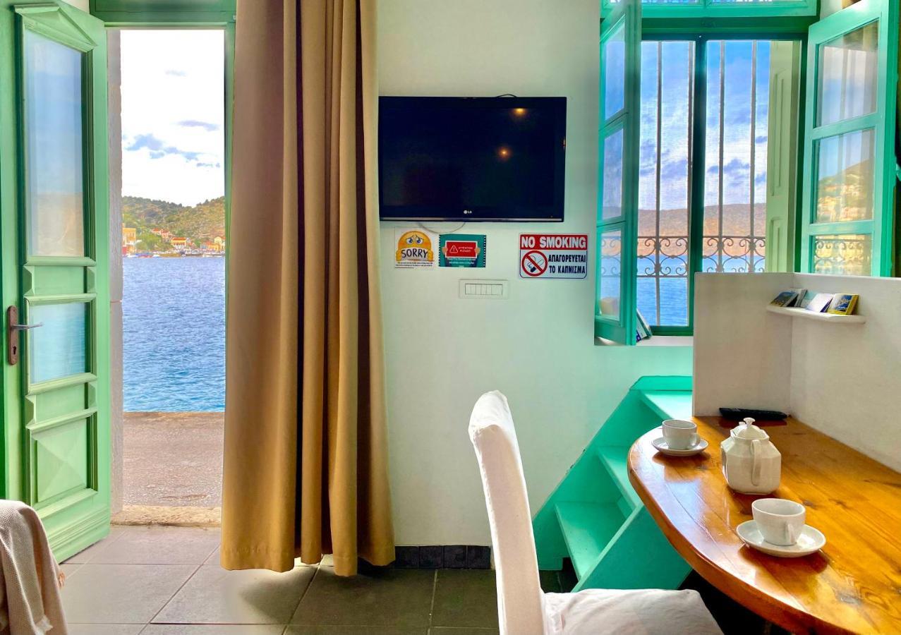 Seafront - Harbour View , Pitini 1 Apartment Symi Bagian luar foto