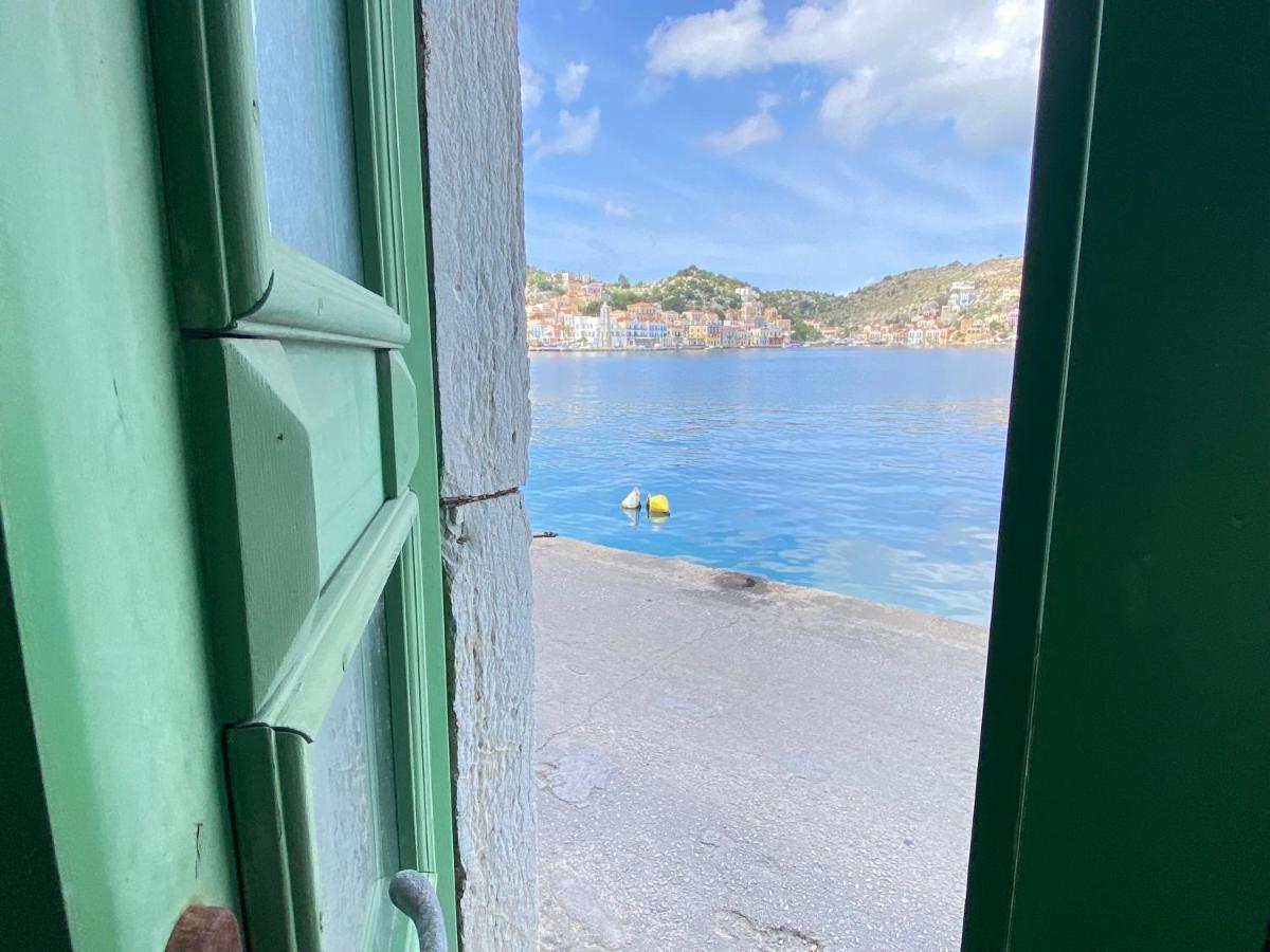 Seafront - Harbour View , Pitini 1 Apartment Symi Bagian luar foto